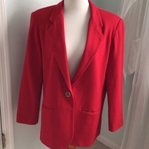 Sag Harbor Vibrant Red Wool Blazer